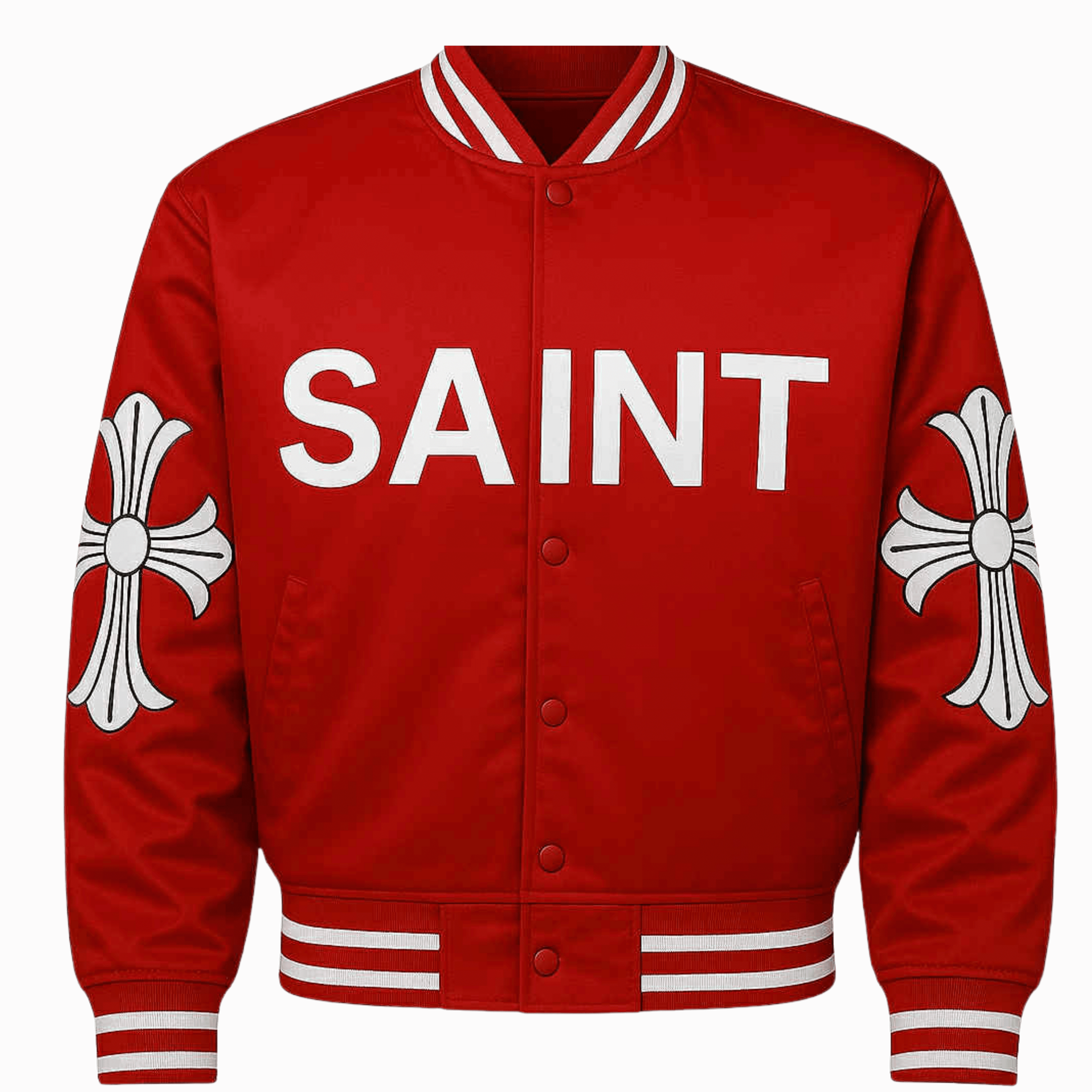 Saint Varsity Jacket | Red Edition
