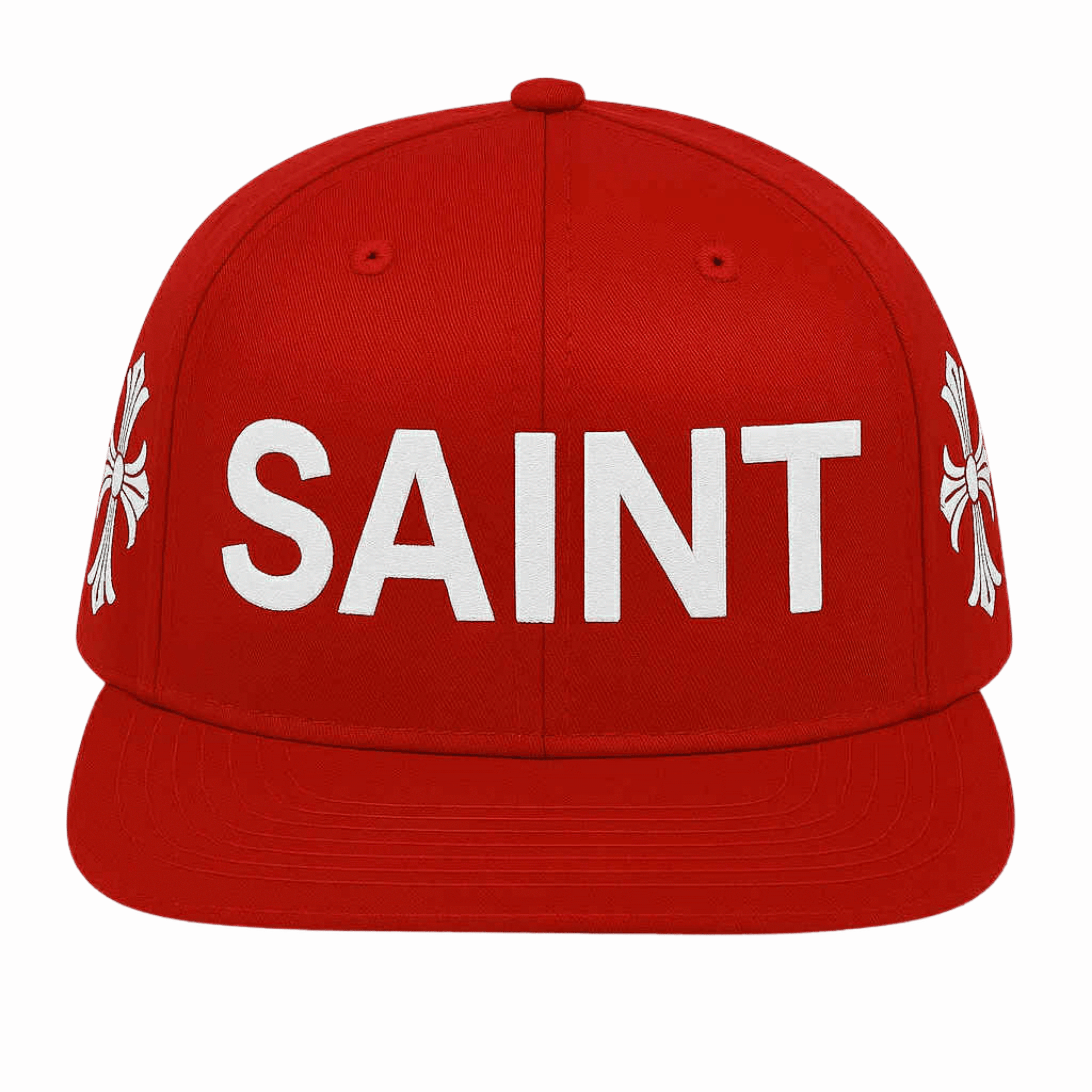 SAINT Gothic Cross Snapback Hat | Red