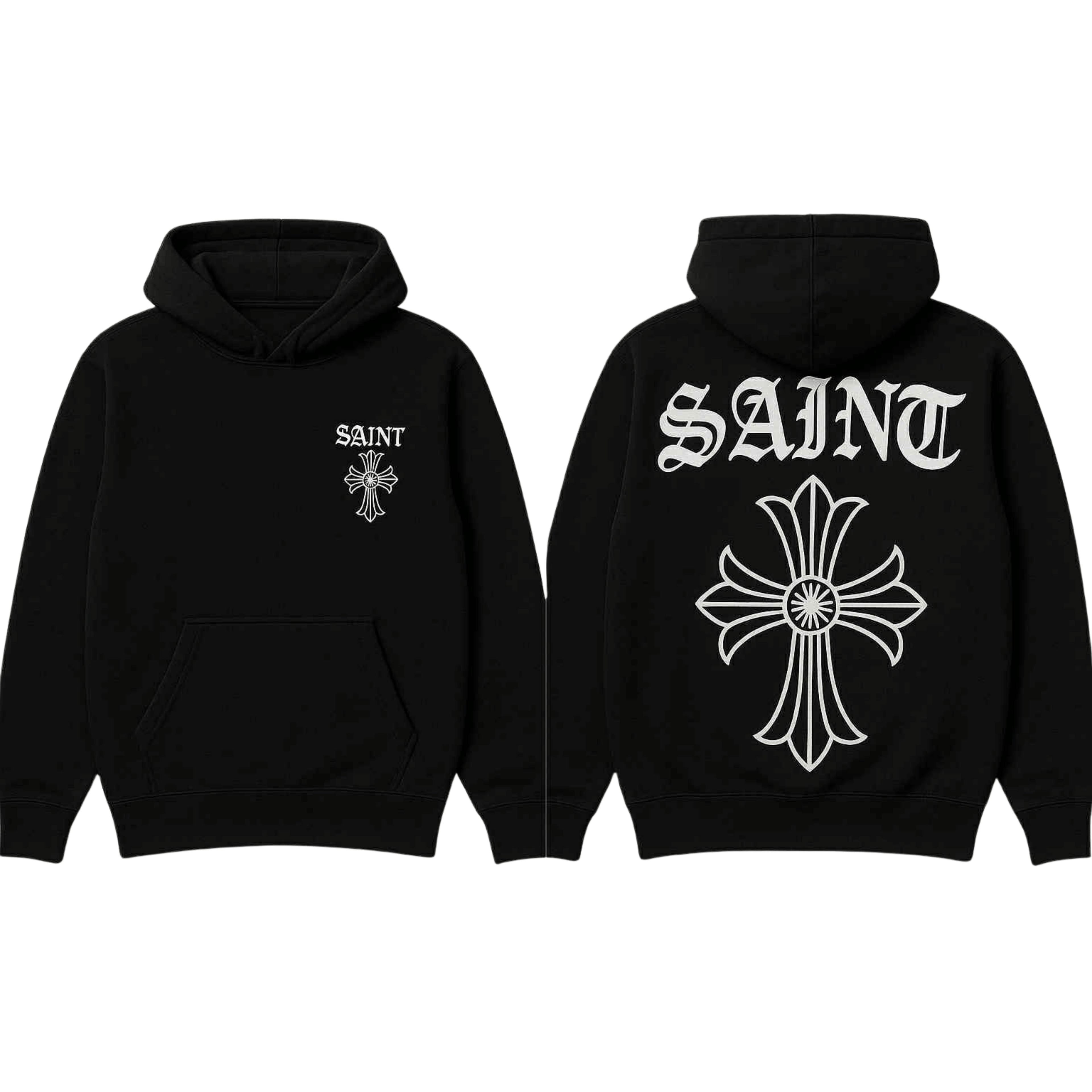 Saint Gothic Hoodie | Classic Black